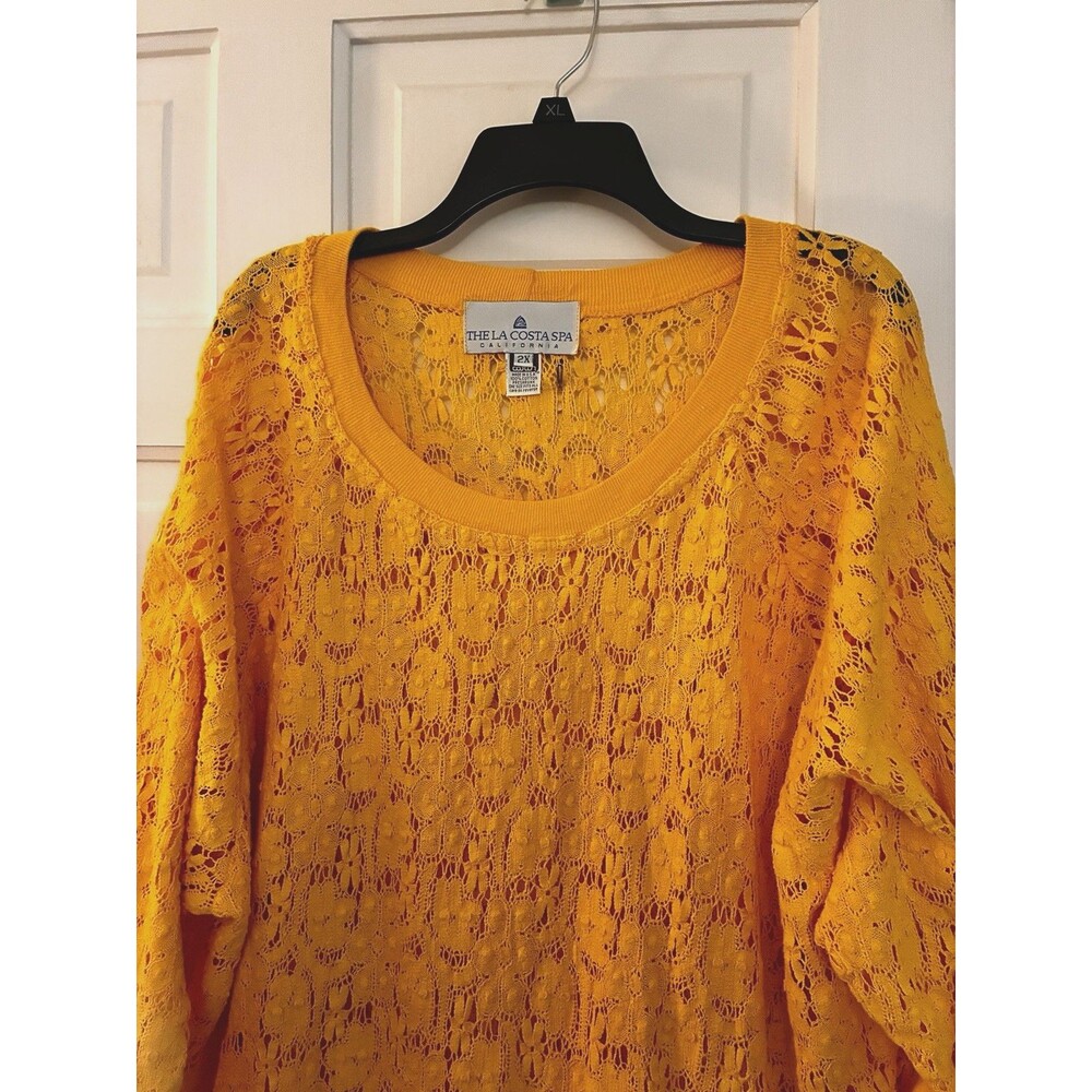 VTG 1980's The La Costa Spa California SZ.2X  Goldenrod Yellow Beach Boho Core
